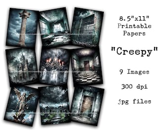Halloween Papiere zum ausdrucken, Distressed Grunge Background Pack