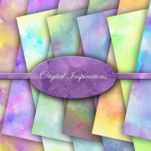 12x12 Digital Soft Watercolor Backgrounds Textures