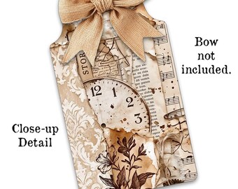 Timeless Echoes Printable Tags | Vintage Junk Journal Tags | Antique Style Ephemera | Digital Download