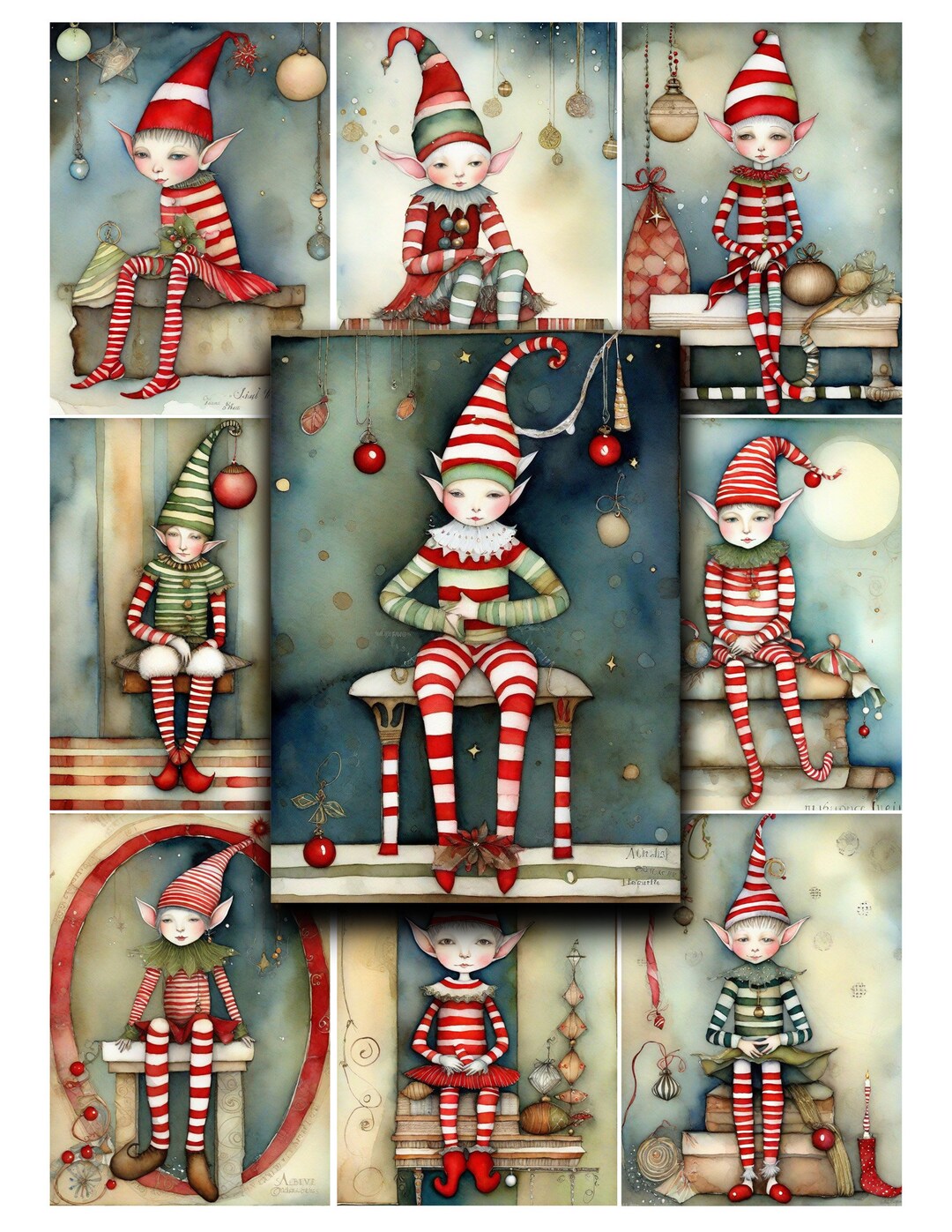 Elves on Shelves Elf on a Shelf Christmas Printable Paper - Etsy