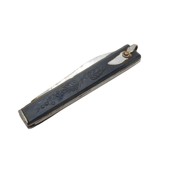 Soviet Pocket Knife | Blue Vineyard Handle | 1970s USSR Folding