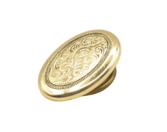 Vintage Gold Tone Schal Clip: Floral geätzte Schal Ring