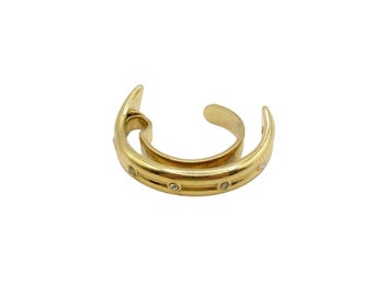 Vintage österreichischer Knotentuch-Schal-Clip mit goldfarbenem Strass-Accessoire aus den 1970er Jahren