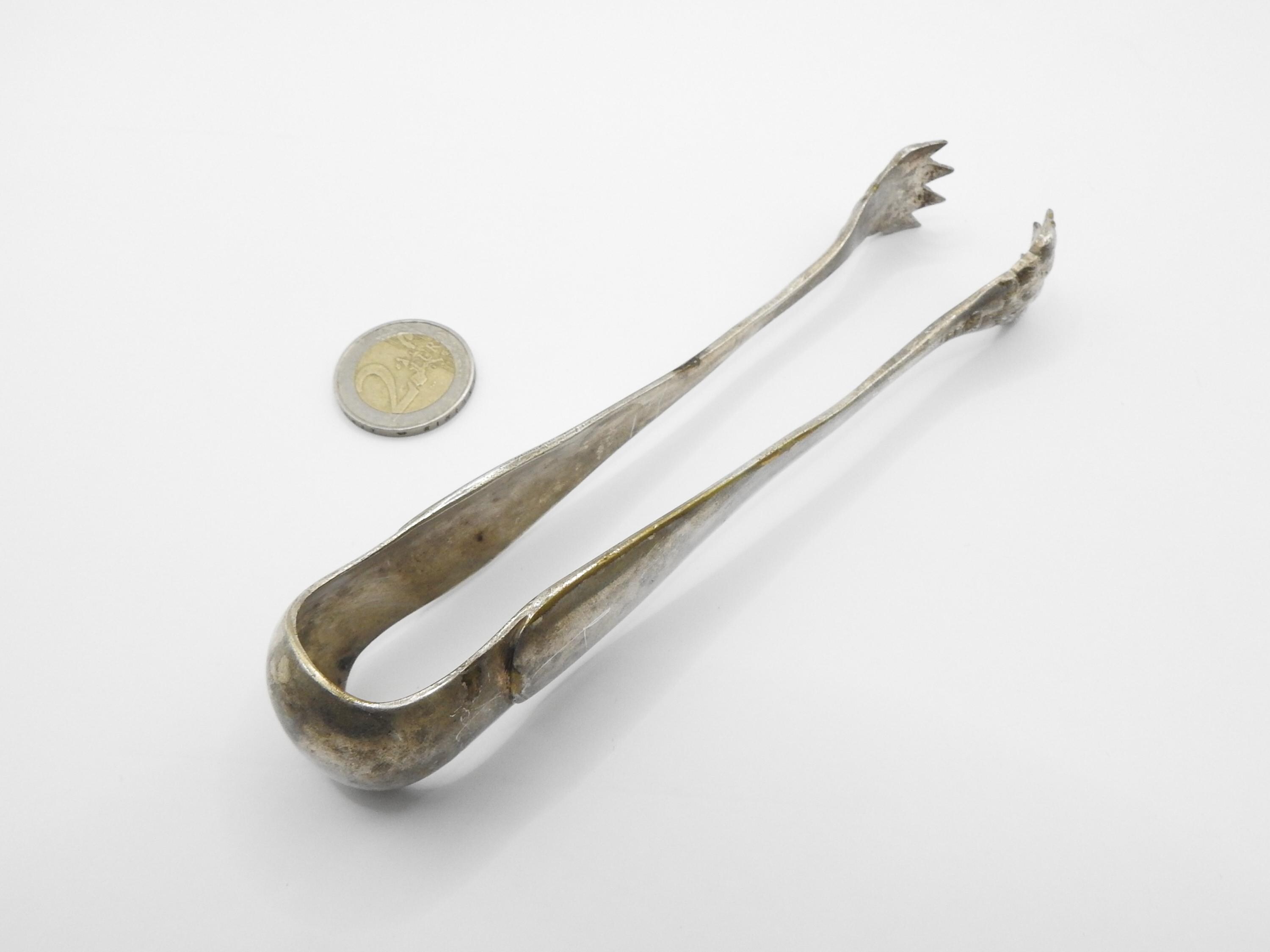 Antique Silver Plate Ice Tongs | Fratelli Broggi Milano | Late