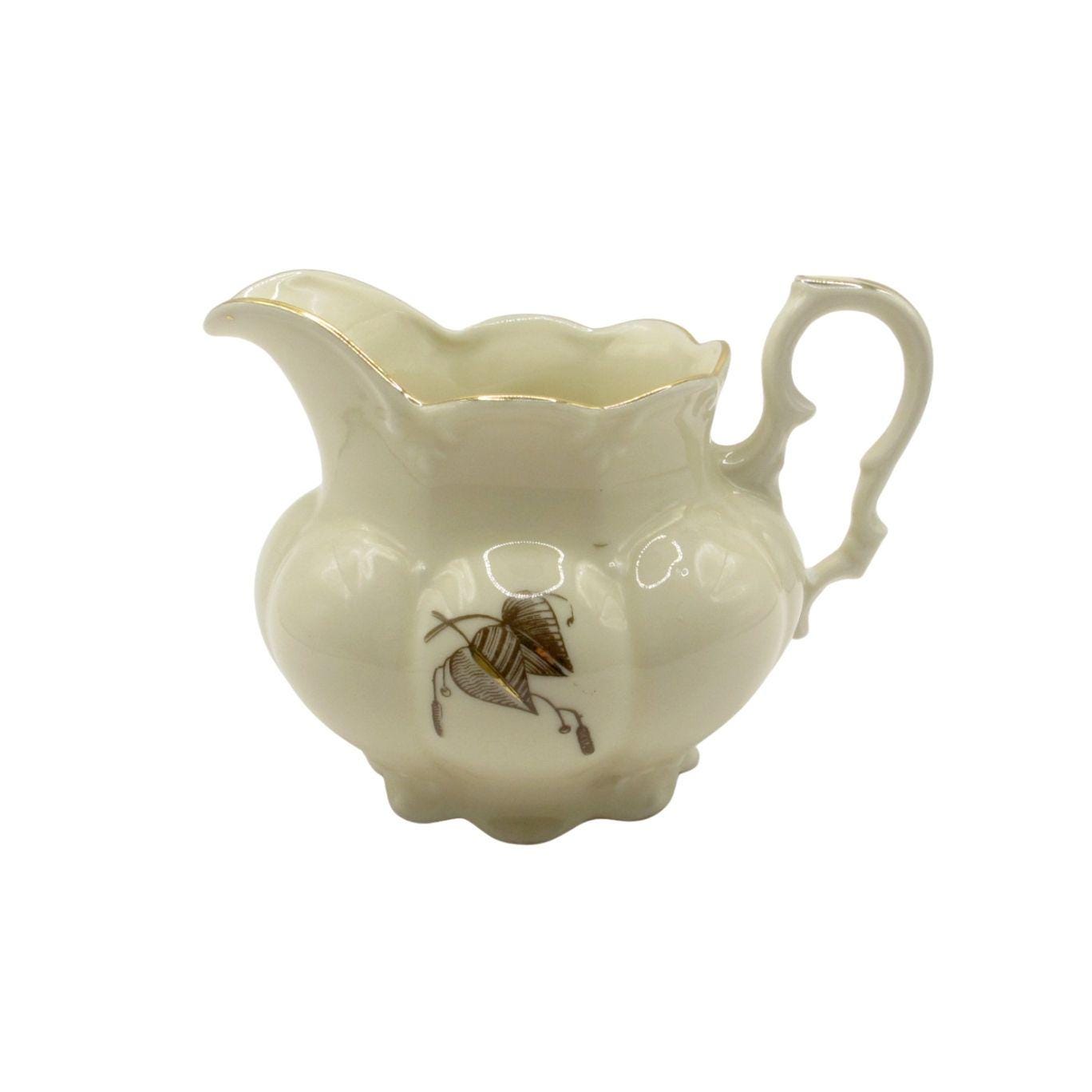 Vintage Hackefors Sweden Porcelain Milk Jug, Mid Century Creamer