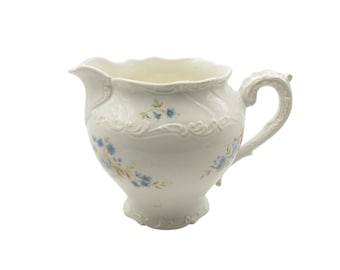 Vintage Societe Ceramique Maastricht Floral Creamer • Dutch Blue
