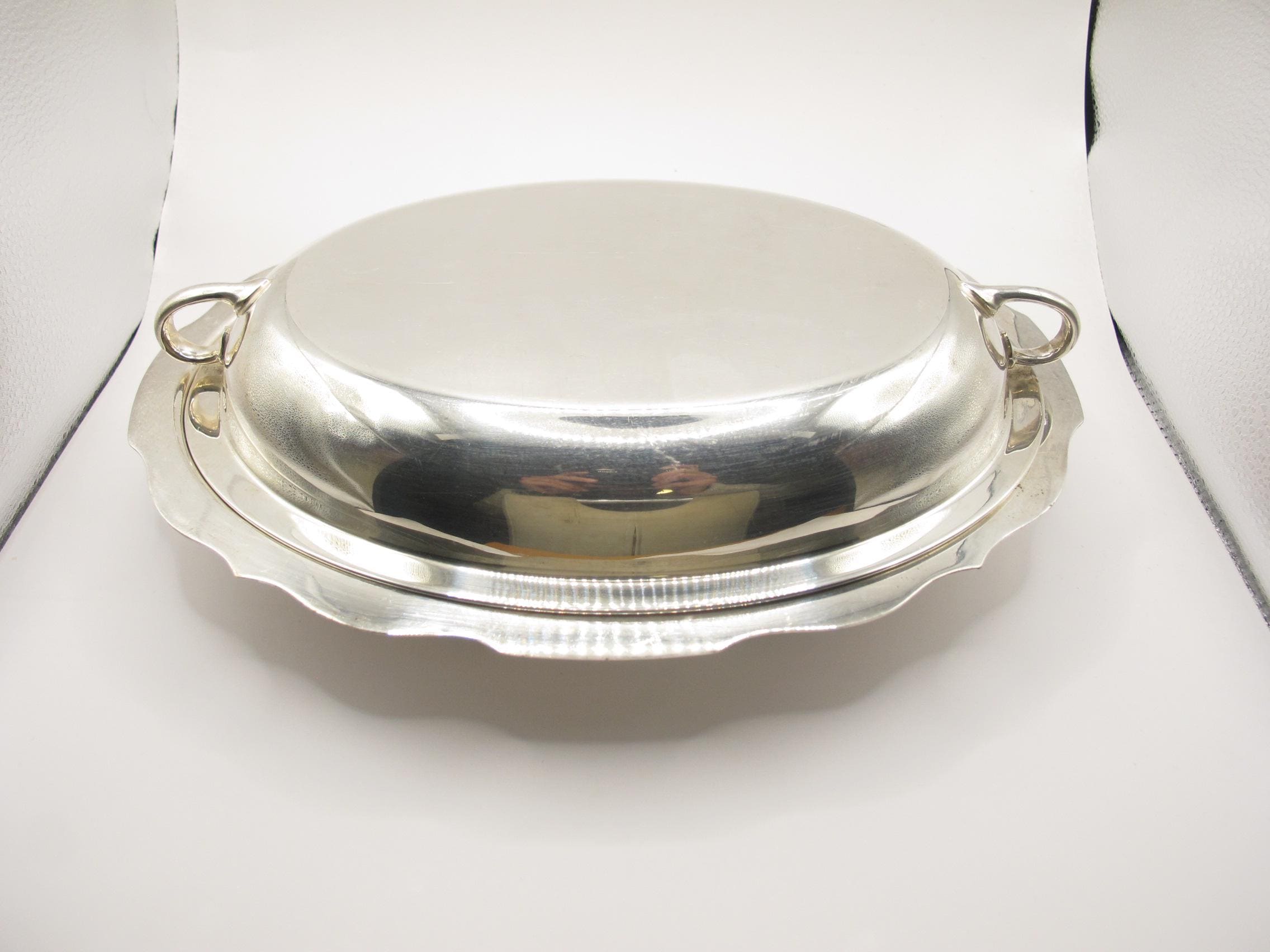 Antique JD S Silver Plate Tureen | James Dixon Sons Umbrella Mark