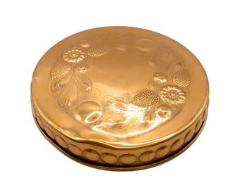 Vintage Norwegian Copper Cake Mold | Floral Baking Pan | 1970s Scandinavian Kitchen Wall Hanging Decor | Tin Lined Nordic Jelly Ring