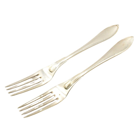Vintage Prima NS Sweden Silver Plated Forks Art Deco Utensils Set
