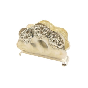Porta tovaglioli vintage placcato argento Quist Germania, elegante decorazione da tavolo da pranzo da collezione, porta tovaglioli da cucina