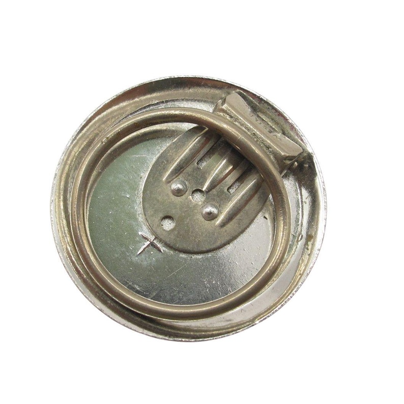 Back view of the scarf pin, showing clip closure