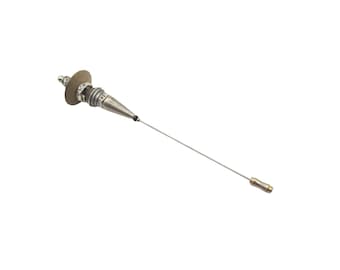 May include: A silver metal antenna with a decorative top and a small, gold-colored connector at the end.