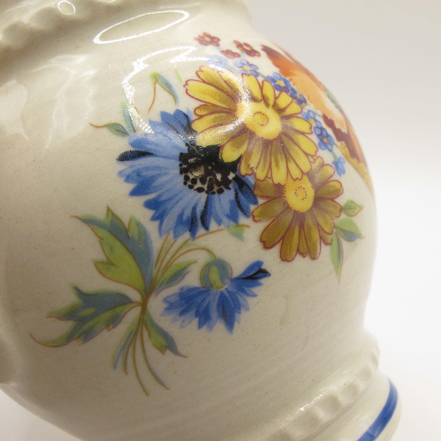 Vintage Kera Vitral Floral Jug Vase: Czechoslovakia Retro Decor - Etsy