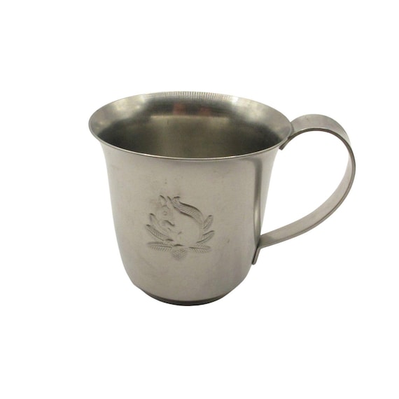 Vintage GERO Zilmeta Silver Plated Child's Cup: Squirrel Engraving
