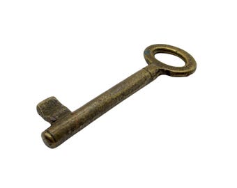 アンティークブロンズ製キャビネットキー 19世紀家具用小型スケルトンキー