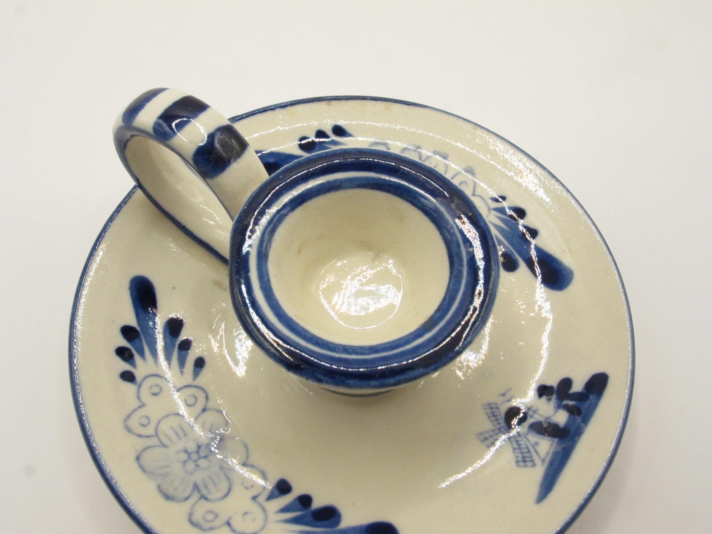 ヴィンテージ デルフトブルー カラーチャンバー キャンドルスティック