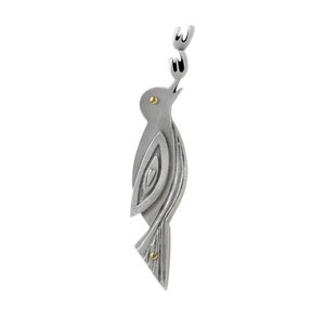 Songbird Mezuzah Contemporary Pewter Judaica image 1