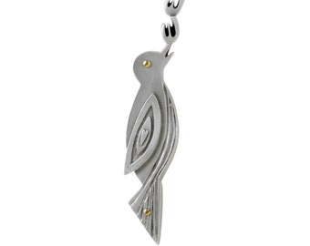 Songbird Mezuzah - Contemporary Pewter Judaica