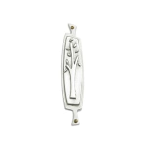 Tree of Life Mezuzah - Contemporary Pewter Judaica