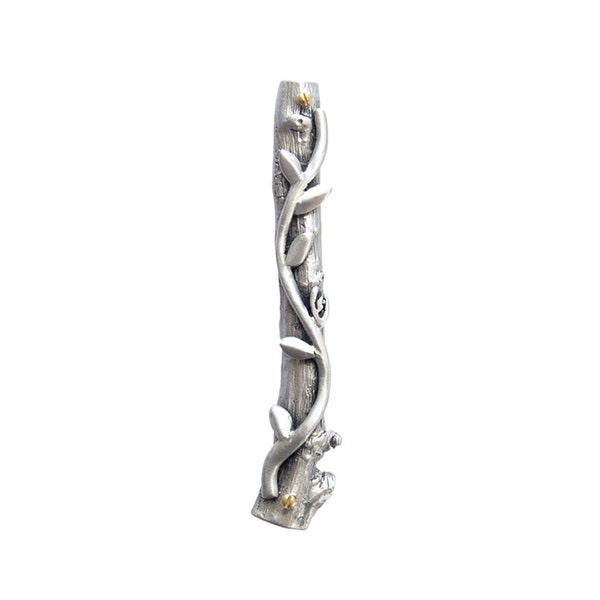 Vine Mezuzah - Pewter Judaica - Emily Rosenfeld