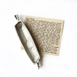 Songbird Mezuzah Contemporary Pewter Judaica image 3