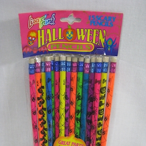 Vintage Lisa Frank Halloween Pencils 15 Scary Party Favors