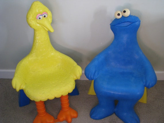Choice Vintage Big Bird Cookie Monster Plastic Kids Chair Etsy