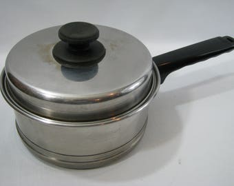 Vintage Lifetime 18 / 8 Stainless Steel 1 1/2 Quart Sauce Pan with Lid