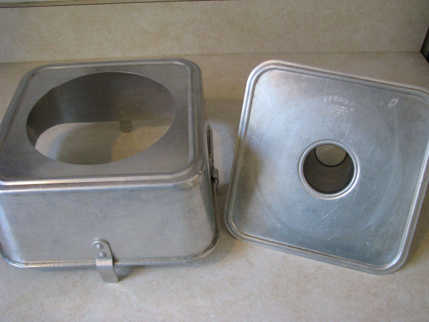 Vintage Comet Aluminum Square Bundt Cake Pan Angel Food Tube Etsy