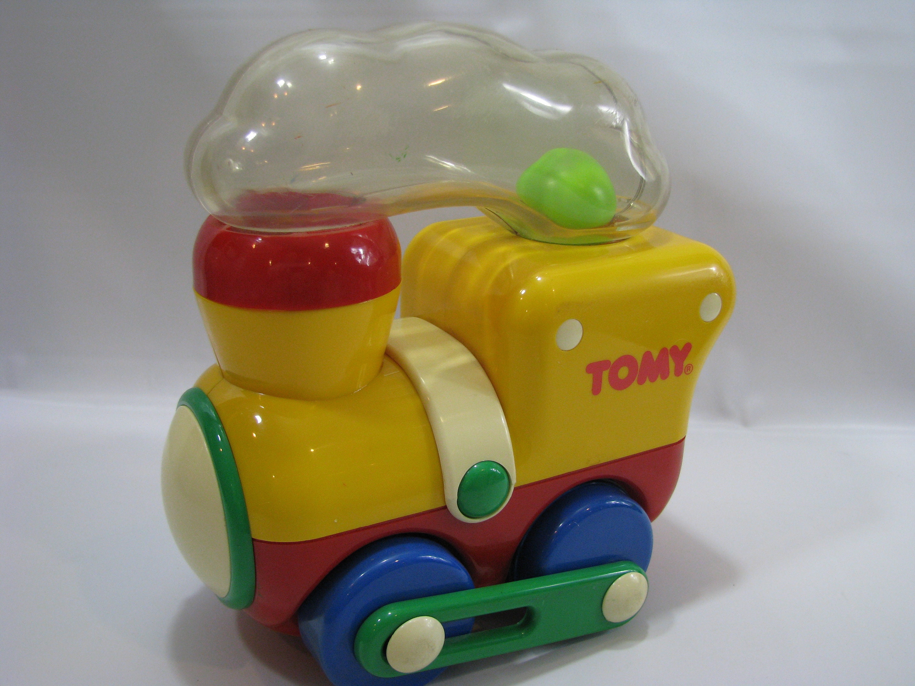stroomkring taart Tegenslag Vintage Tomy Train Pop-up Ballen Push Toy Baby Peuter 1990 - Etsy België