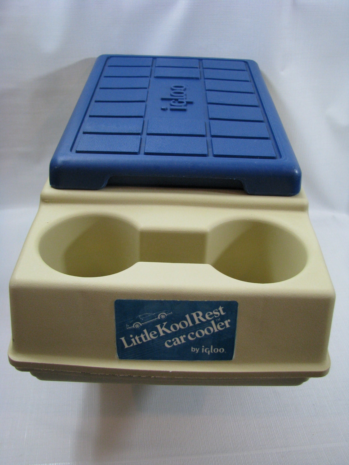 Vintage IGLOO Kool Kit Hard Plastic Blue/Green Lunch Box No Thermo