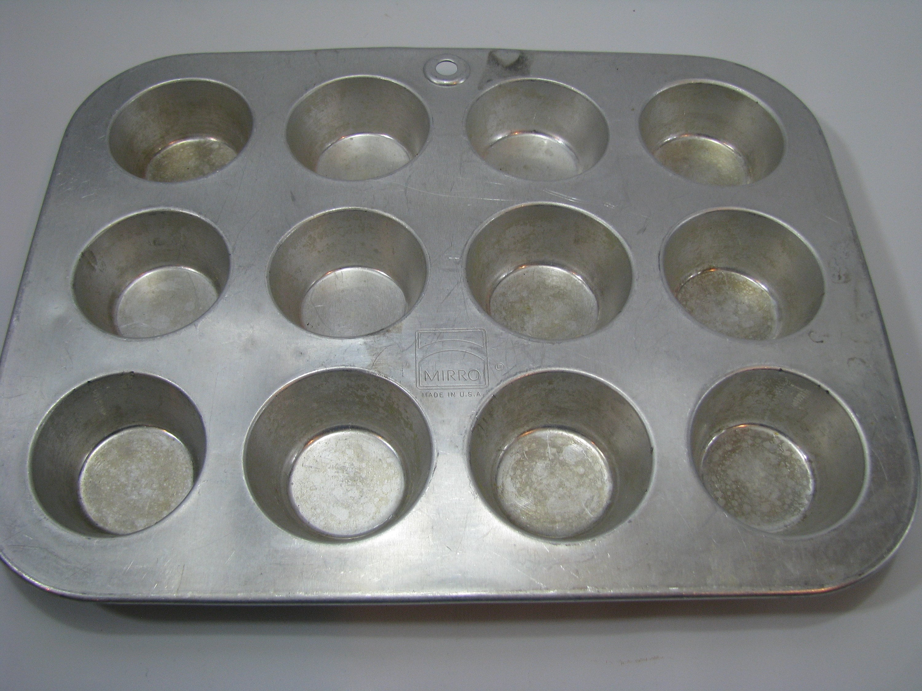 Vintage Mirro Mini Muffin Tin Pan x4 Aluminum 182M Tart Cupcake 12 Holes 2  USA