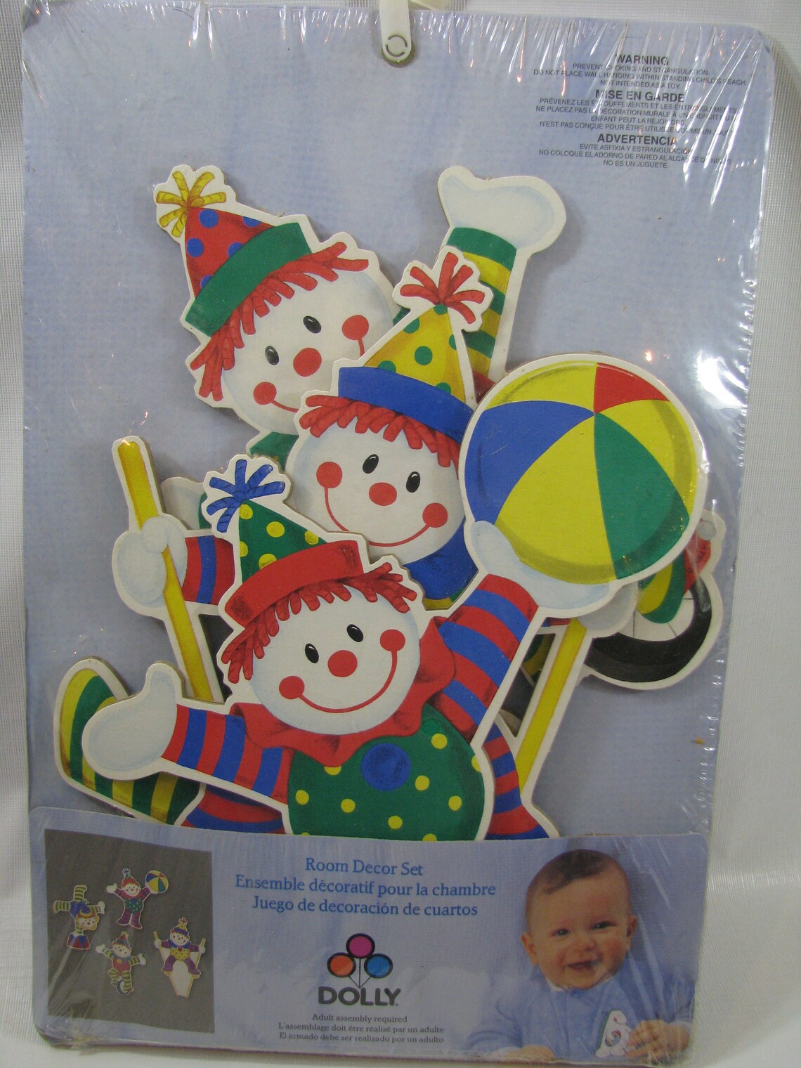 Vintage Dolly Clowns Wall Hanging Plaques Set Nursery Decor Etsy