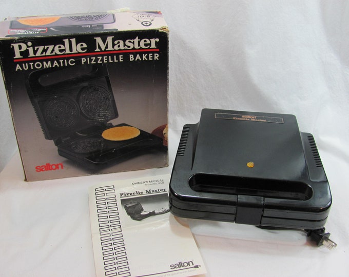 Vintage Salton Pizzelle Master Electric Non Stick Iron Maker WM6 Etsy