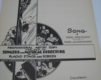 Vintage "How I Fell In Love" Sheet Music Dated 1938 Professional Copy