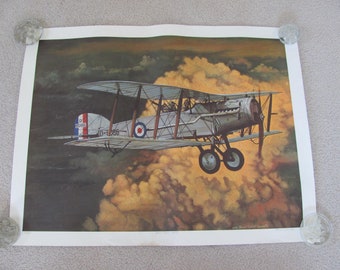 Vintage Bruce Robert Hasselle Signed Limited Edition Serigraph "Call Before Battle" Airplane Print #6/950 1980