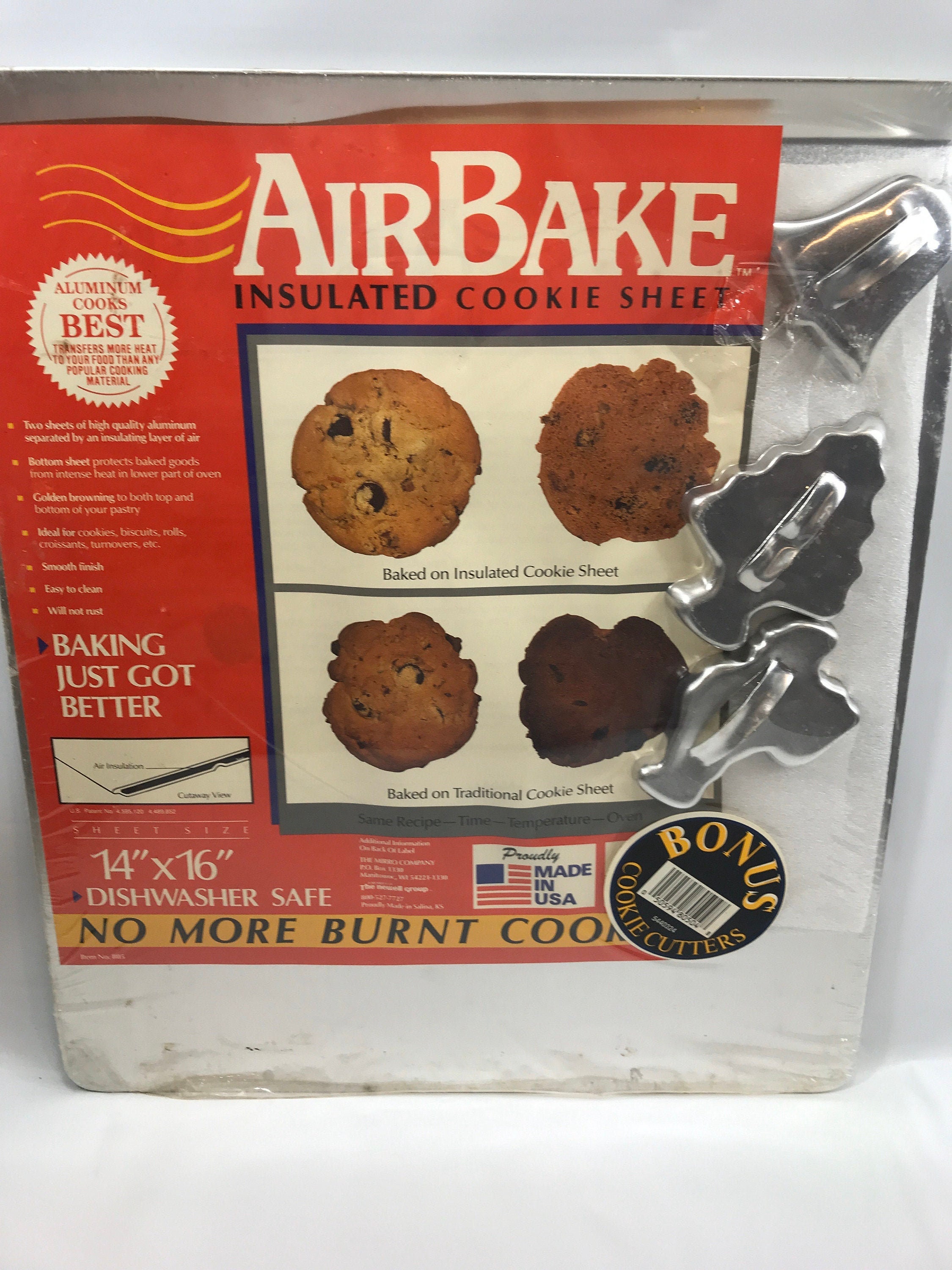 Vintage Airbake Insulated Cookie Sheet Aluminum Bakeware With 