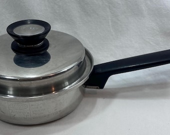 Vintage Amway Royal Queen Multi Ply Edelstahl 3/4 Quart Saucenpfanne mit Deckel