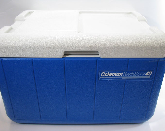 Vintage Coleman Kwikserv 40 Ice Chest Beer Cooler Picnic 5236 With Lid