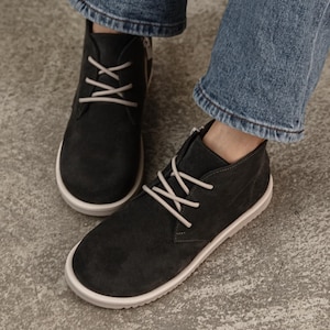 Barefoot leather boots, wide toe box shoes women, custom earthing shoes, wide toe box shoes women, grounding leather boots, womens boots