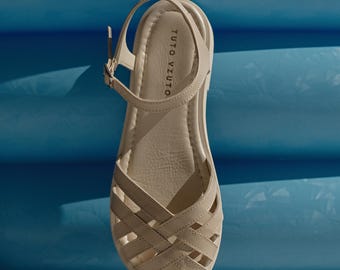 Fisherman Sandals: Strappy Leather Summer Shoes (Closed Toe, Wide Fit)