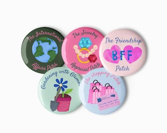 Troop Beverly Hills Pin Set: 90s Movie Inspired Badges