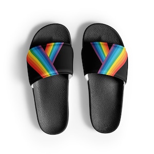 Men’s Rainbow Adventures Pool Slides, Black Sandals