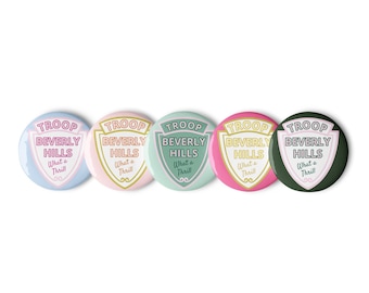 Troop Beverly Hills, What a Thrill Pin Set! – Set of 5 2.25 inch Button Pins