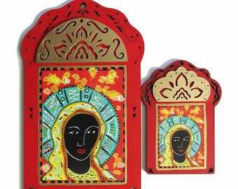 OUR LADY of New Beginnings, Black Madonna, Icon, Divine Mother, Christina Miller Artist