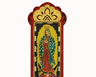La Virgen de Guadalupe, The Virgin of Guadalupe, Catholic Icon,  Blessed Mother, Virgin Mary, Print of my Original Icon, Christina Miller