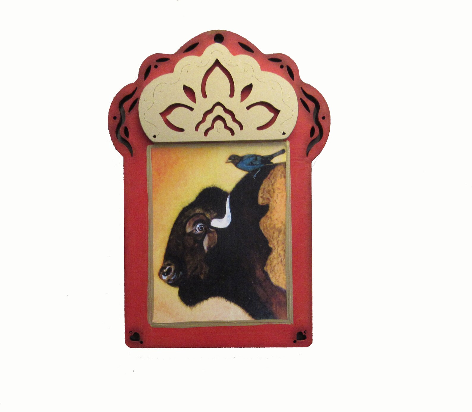 BUFFALO SAINT and COWBIRD Animal Art Buffalo Bison Buffalo Etsy