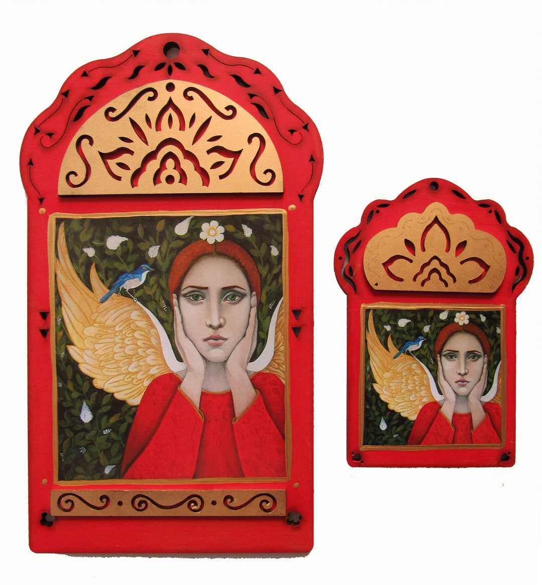 Angel in the Garden Angel Apiel Protectress of Birds Garden Etsy