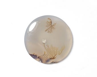 Shazar Scenic Dendrite Agate Cabochon Natural Dendritic Agate Gemstone for jewelry