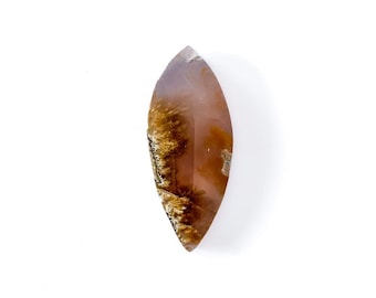 Purple Plume Agate Cabochon: Freeform Indonesian Gemstone (37x15x5 mm